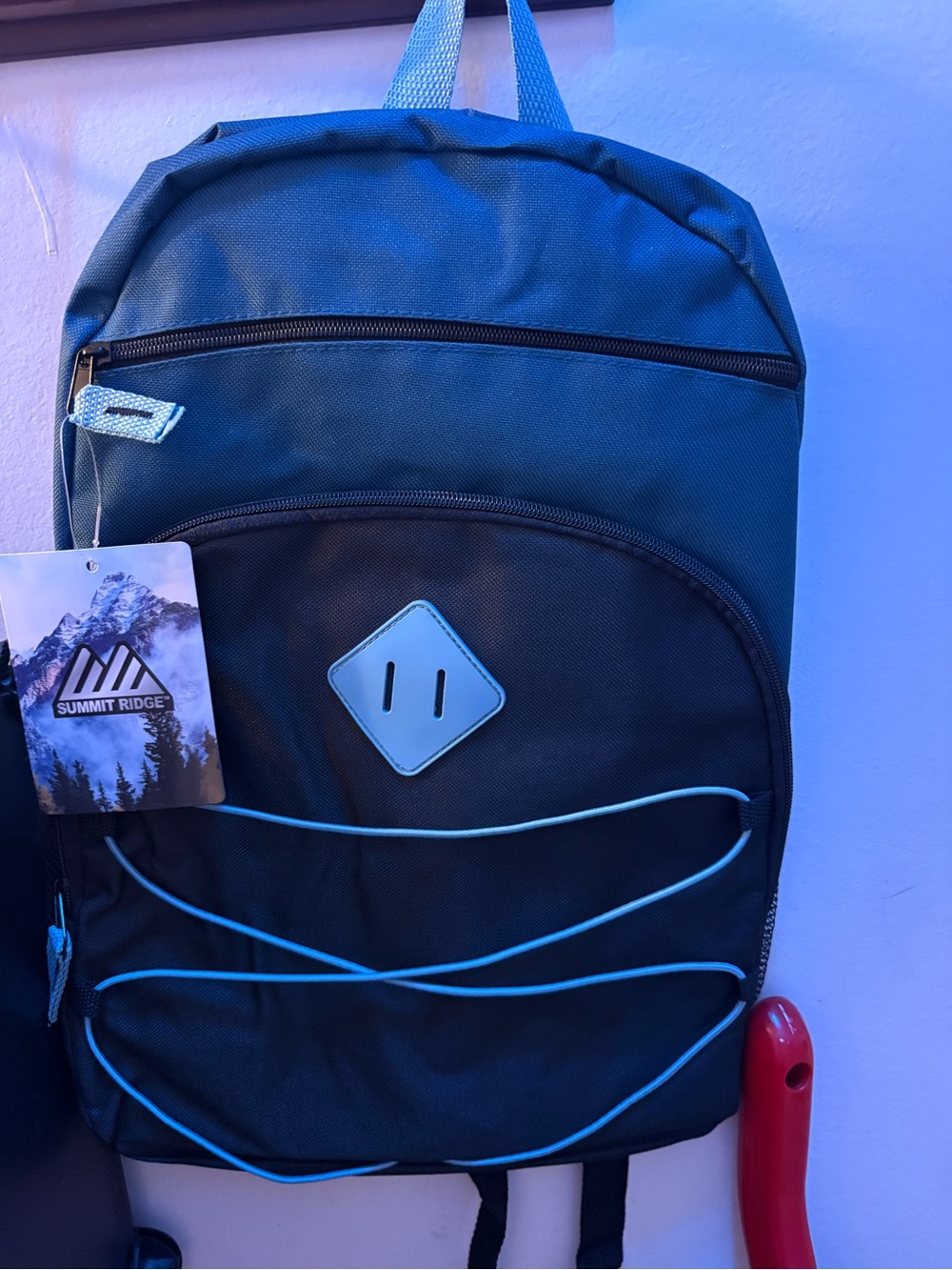 Men's Blue and Black Everyday Backpack
